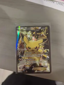 Pokemon TCG - Pikachu EX XY124 Black Star Promo Rare Full Art Holo LPNM Standard - Image 1