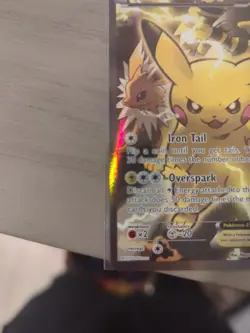 Pokemon TCG - Pikachu EX XY124 Black Star Promo Rare Full Art Holo LPNM Standard - Image 3