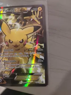 Pokemon TCG - Pikachu EX XY124 Black Star Promo Rare Full Art Holo LPNM Standard - Image 4