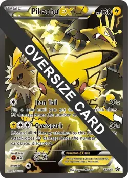 Pikachu EX XY124 Holo Rare JUMBO Black Star Promo Vintage Pokemon Cards TCG NM - Image 1