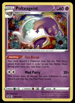 Pokemon TCG SWSH: Sword & Shield Promo Cards #SWSH081 Polteageist NM - Image 1