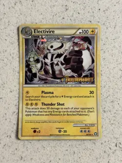 Electivire 20/102 Holo Stamped PRERELEASE 2010 HGSS Triumphant Pokemon Card MINT - Image 1