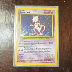 Pokemon TCG Mewtwo Base Set Holo Rare Card 10/102 English 60 HP Psychic - Image 1
