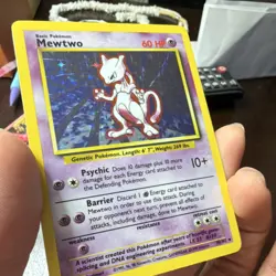 Pokemon TCG Mewtwo Base Set Holo Rare Card 10/102 English 60 HP Psychic - Image 3