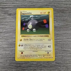 Magnemite 53/102 Shadowless - Base Set Pokemon TCG Card WOTC 1999 - LP - Image 1