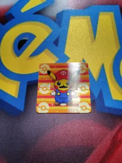 Mario Pikachu Mini Lenticular Pokemon Card New - Image 1