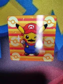 Mario Pikachu Mini Lenticular Pokemon Card New - Image 2
