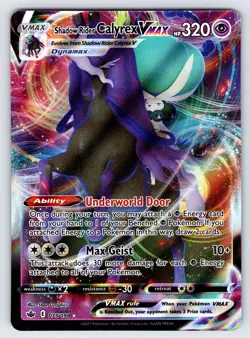 Shadow Rider Calyrex VMAX 075/198 Chilling Reign Pokemon Card TCG Full Art - Nm - Image 1