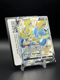 Zacian V (Shiny) - SWSH292 - SWSH Black Star Promo Pokemon TCG W/Box Code Card! - Image 1