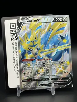 Zacian V (Shiny) - SWSH292 - SWSH Black Star Promo Pokemon TCG W/Box Code Card! - Image 3
