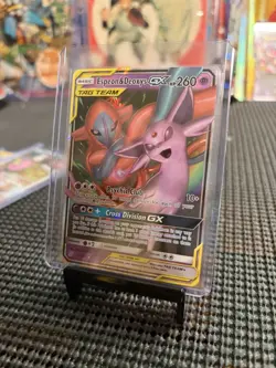 Espeon and Deoxys GX 72/236 Unified Minds Tag Team Ultra Rare Pokemon TCG Card - Image 1