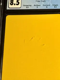 Pokemon Solid Yellow Filler Card CGC 8.5 - Image 2