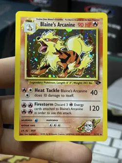 Blaine's Arcanine 1/132 Gym Challenge 2000 Holo Rare WOTC Pokemon Card TCG - Image 3