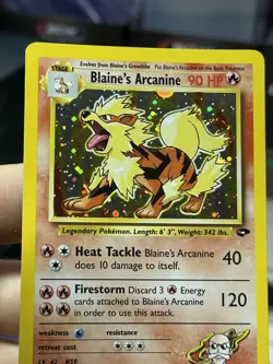 Blaine's Arcanine 1/132 Gym Challenge 2000 Holo Rare WOTC Pokemon Card TCG - Image 5