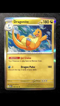 Dragonite 149/165 Holo Rare LP Pokemon Card Scarlet and Violet 151 English - Image 1