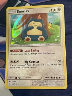 Pokemon Snorlax Holo 158/214 Basic 2019 Sword & Shield Card - Image 1