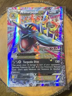 M Sharpedo EX XY200 2017 XY Black Star Promo Pokemon Card Ultra Rare - NM CLEAN - Image 1