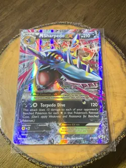 M Sharpedo EX XY200 2017 XY Black Star Promo Pokemon Card Ultra Rare - NM CLEAN - Image 2