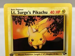 Lt. Surge's Pikachu 84/132 Gym Challenge Pokemon Card 1st Edition - Near Mint - Image 3