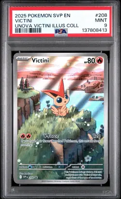 Pokemon Card PSA 9 Victini SVP208 Promo Illustration Rare IR Alt Art 2025 - Image 1