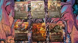 MTG Secret Lair Marvel Deadpool Rainbow Foil Edition Card Set - Image 1
