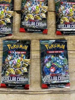 8 Pokemon Trading Card Game Stellar Crown Booster Packs - Scarlet & Violet - Image 4