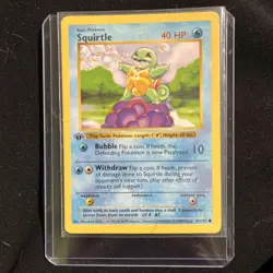 Pokemon Card - 1st Edition Squirtle - Base Set (Shadowless) 63/102 - Image 2