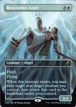 MTG Restoration Angel (Borderless) (299) | NM Foil | Innistrad Remastered {INR} - Image 2
