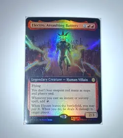 Electro, Assaulting Battery (Extended Art) - Marvel's Spider-Man Foil NM MTG - Image 1