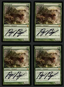 ***4x Tarmogoyf Signed*** MTG Modern Masters Ryan Barger Kid Icarus - Image 1