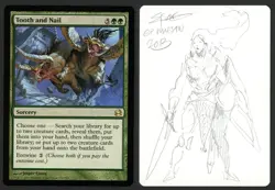 ***Tooth and Nail Sketch Signed Artist Proof*** MTG Modern Masters Jesper Ejsing - Image 1