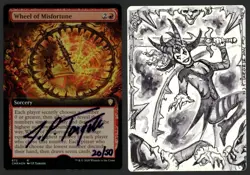 ***FOIL Wheel of Misfortune Extended Art Altered Signed Artist Proof** Commander - Image 1