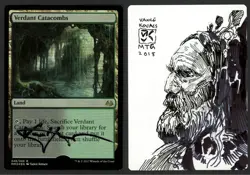 ***FOIL Verdant Catacombs Altered Signed Artist Proof*** MTG MM3 Vance Kovacs - Image 1