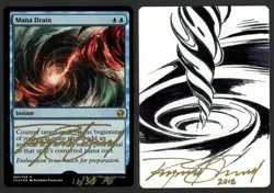 ***FOIL Mana Drain Altered Signed Artist Proof** Iconic Masters Raymond Swanland - Image 1