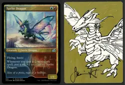 ***FOIL Etched Sprite Dragon Altered Signed Artist Proof** Ikoria Gabor Szikszai - Image 1