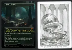 ***FOIL Borderless Cabal Coffers Altered Signed Artist Proof MTG Modern Horizons - Image 1