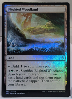 Blighted Woodland FOIL Battle for Zendikar NM Land Uncommon MTG - Image 1
