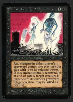 ***Alpha Animate Dead (Edge Indent)*** MTG Alpha Kid Icarus - Image 1