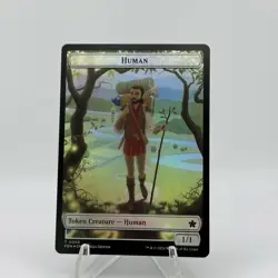 FOIL - MTG - Human Knight Double-Sided Token - Foundations - Image 1
