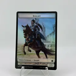 FOIL - MTG - Human Knight Double-Sided Token - Foundations - Image 2