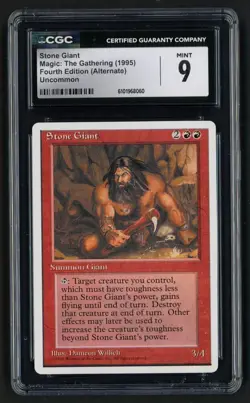 ***CGC 9 Stone Giant*** MTG Alternate 4th Edition Magic Kid Icarus - Image 1