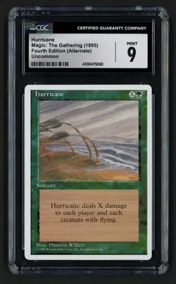 ***CGC 9 Hurricane*** MTG Alternate 4th Edition Magic Kid Icarus - Image 1