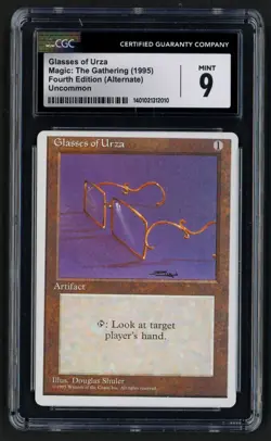 ***CGC 9 Glasses of Urza*** MTG Alternate 4th Edition Magic Kid Icarus - Image 1