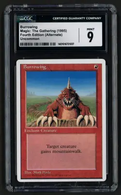 ***CGC 9 Burrowing*** MTG Alternate 4th Edition Magic Kid Icarus - Image 1