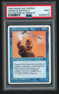 ***PSA 9 Animate Artifact*** MTG Alternate 4th Edition Magic Kid Icarus - Image 1