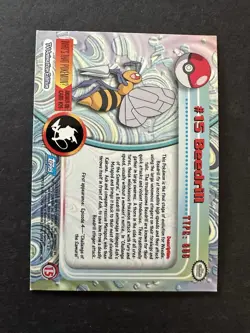 Pokemon Topps Series 1 Blue Logo Holo #15 Beedrill - Image 2