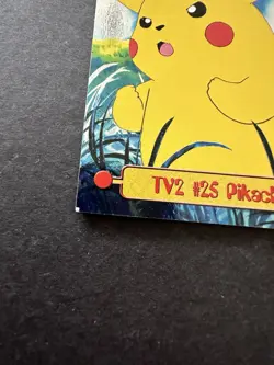 Pokemon Topps Series 1 Holo TV2 #25 Pikachu - Image 2