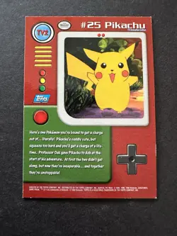 Pokemon Topps Series 1 Holo TV2 #25 Pikachu - Image 3