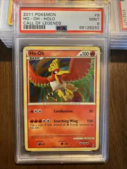 2011 POKEMON CALL OF LEGENDS #9 HO-OH-HOLO CALL OF LEGENDS PSA 9 - Image 1