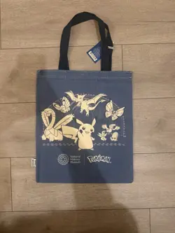 Pokemon X Natural History Museum (NHM) Navy Tote Bag (IN HAND) - Image 2